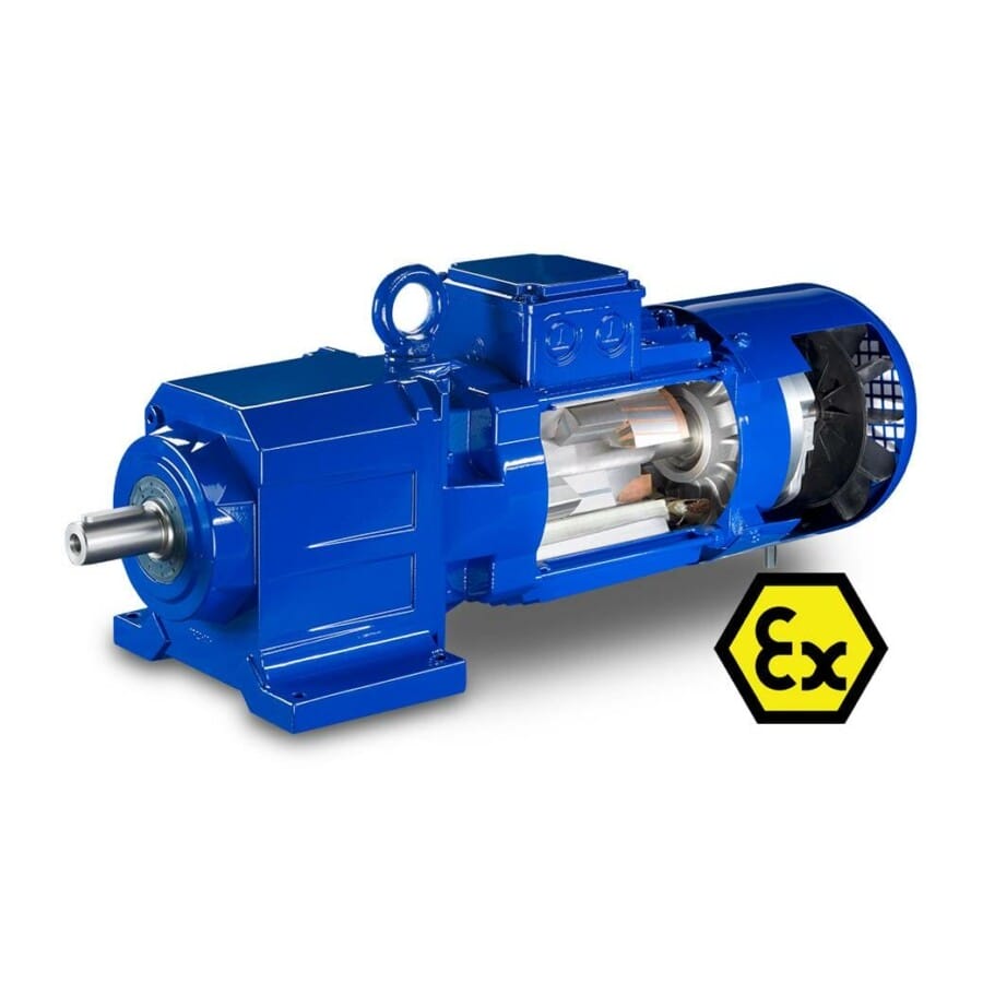 IE4-PM Synchronous Geared Motors for Explosion Hazardous Areas | Bauer Gear Motor